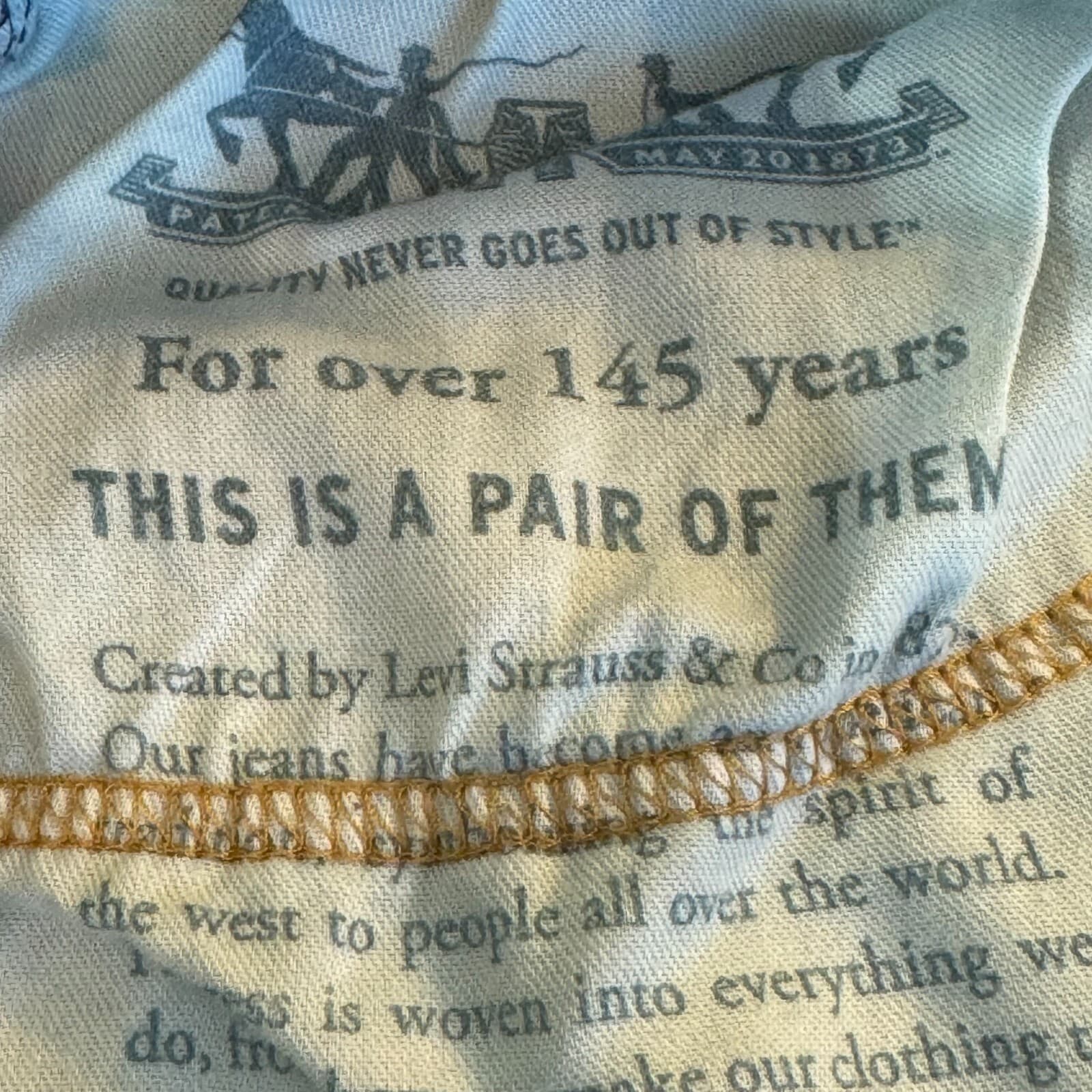 Levi's 505 Men's Jeans 40 X 30 Blue Denim Stretch Mid-Rise Straight Leg - Thumbnail 11