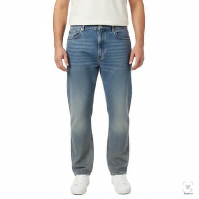 Levis 560 Jeans Mens 56x30 Blue Light Wash Relaxed Tapered Denim Zip Fly - Thumbnail 4