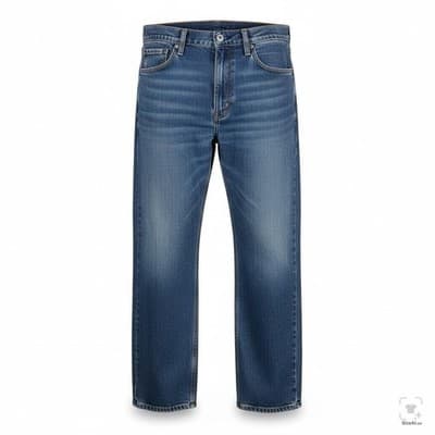 Levis 505 Jeans Mens 36x29 Blue Medium Wash Straight Stretch Denim Zip Fly - Image 1