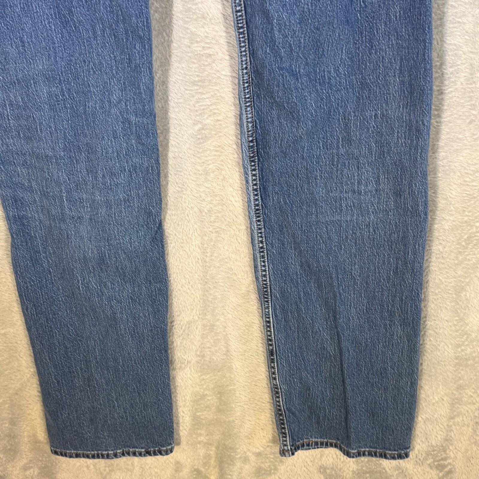 Levi’s 505 Men’s Jeans 36 x 34 Blue Denim Stretch Mid-Rise Straight - Thumbnail 9