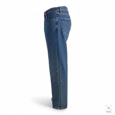 Levis 505 Jeans Mens 36x29 Blue Medium Wash Straight Stretch Denim Zip Fly - Thumbnail 3