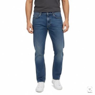 Levis 505 Jeans Mens 36x29 Blue Medium Wash Straight Stretch Denim Zip Fly - Thumbnail 4