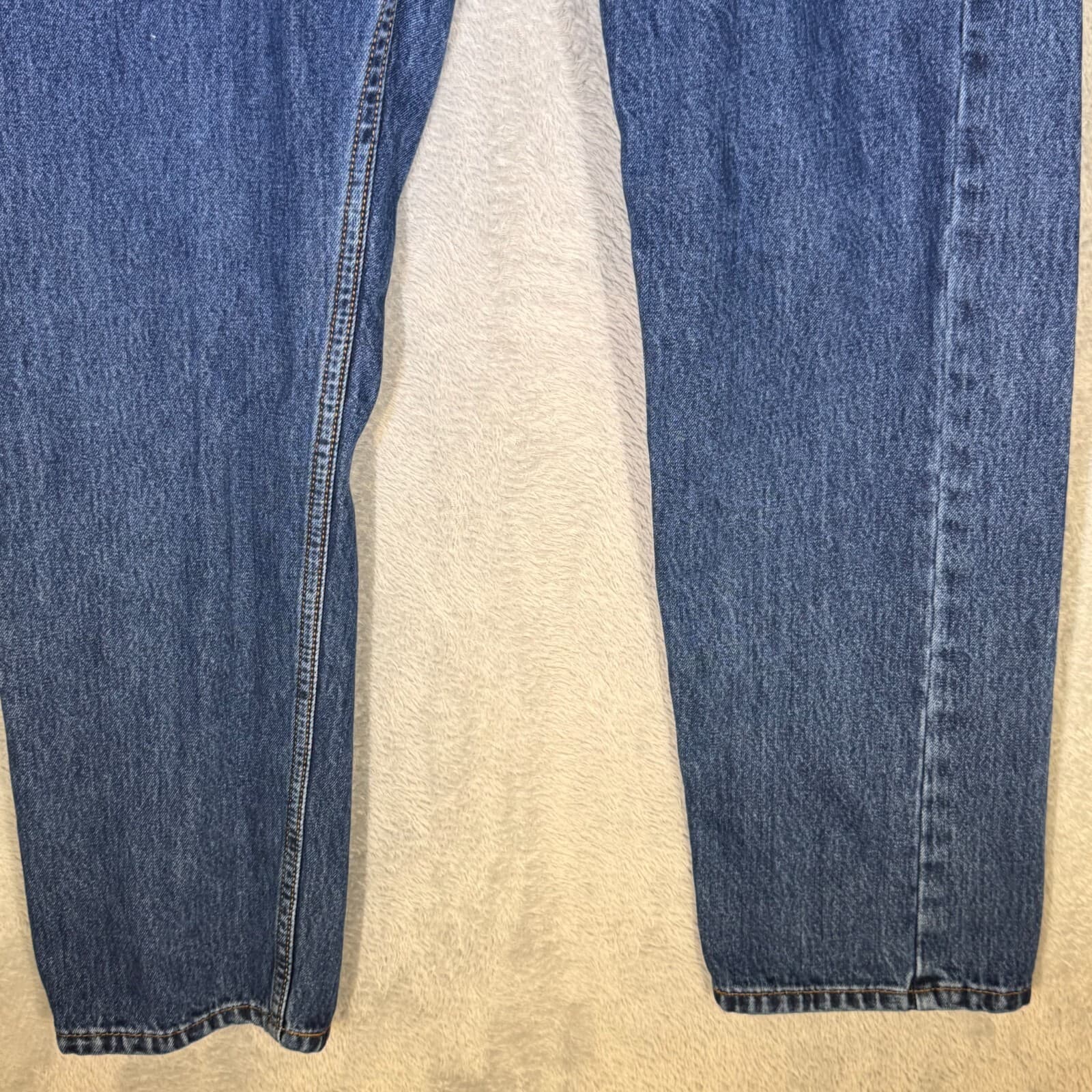 Levi’s 505 Men’s Jeans 36 x 30 Blue Denim Stretch Mid-Rise Straight Leg - Thumbnail 5