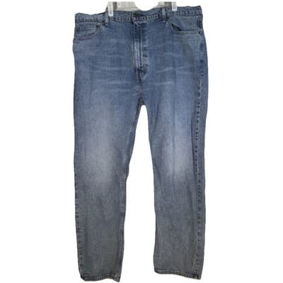 Levi’s 505 Men’s Jeans 42 x 32 Blue Denim Stretch Mid-Rise Straight - Image 1