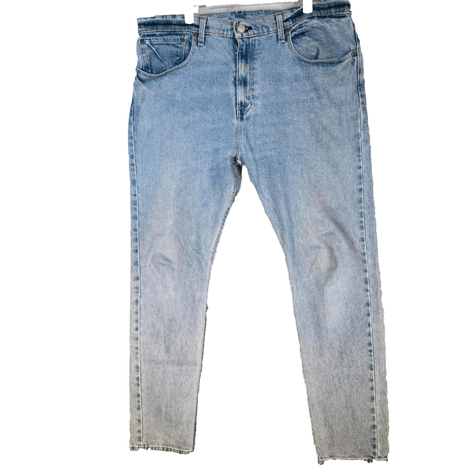 Levis 512 Jeans Mens 36x32 Blue Light Wash Slim Tapered Stretch Denim Zip Fly - Thumbnail 5