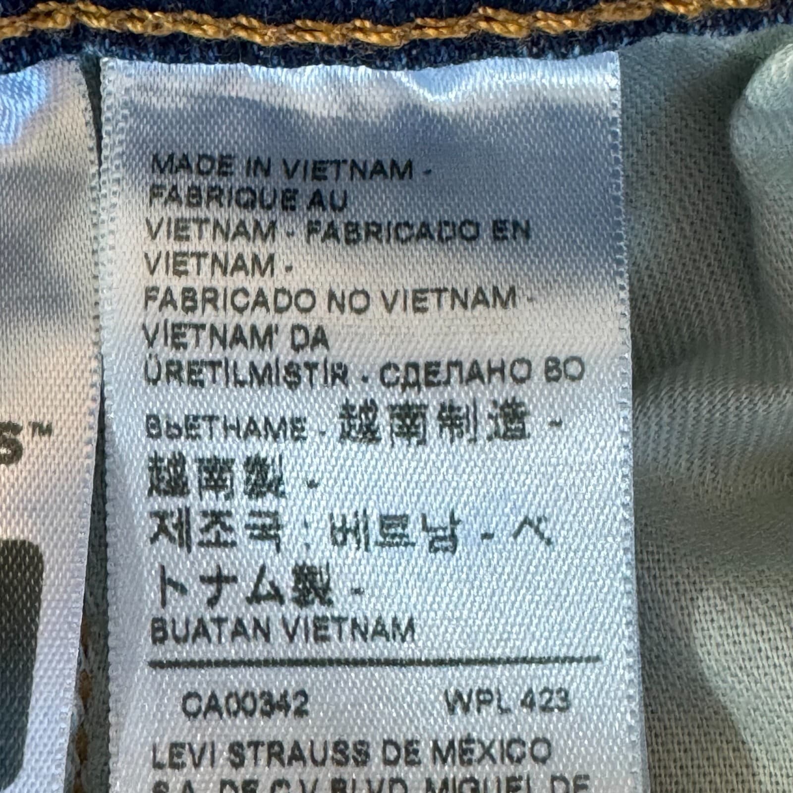 Levi's 505 Men's Jeans 40 X 30 Blue Denim Stretch Mid-Rise Straight Leg - Thumbnail 12