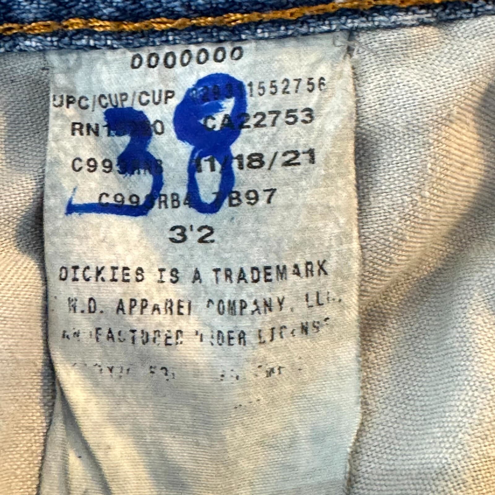 American Eagle Outfitters Men's Jeans 34 x 32 Blue Denim Mid-Rise Straight - Thumbnail 4