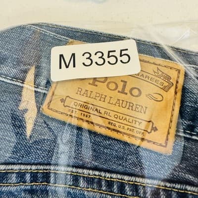 Polo Ralph Lauren Thompson Relaxed Jeans Mens 34x30 Blue Wash Straight Denim - Thumbnail 15