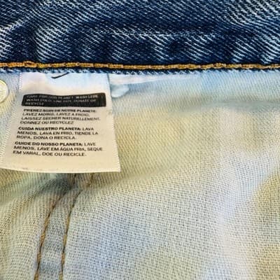 Levis 505 Jeans Mens 40x34 Blue Medium Wash Straight Denim Regular Fit Zip Fly - Thumbnail 8