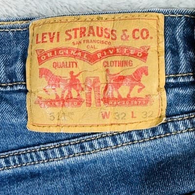 Levis 511 Jeans Mens 32x32 Blue Medium Wash Slim Straight Leg Denim Zip Fly - Thumbnail 7