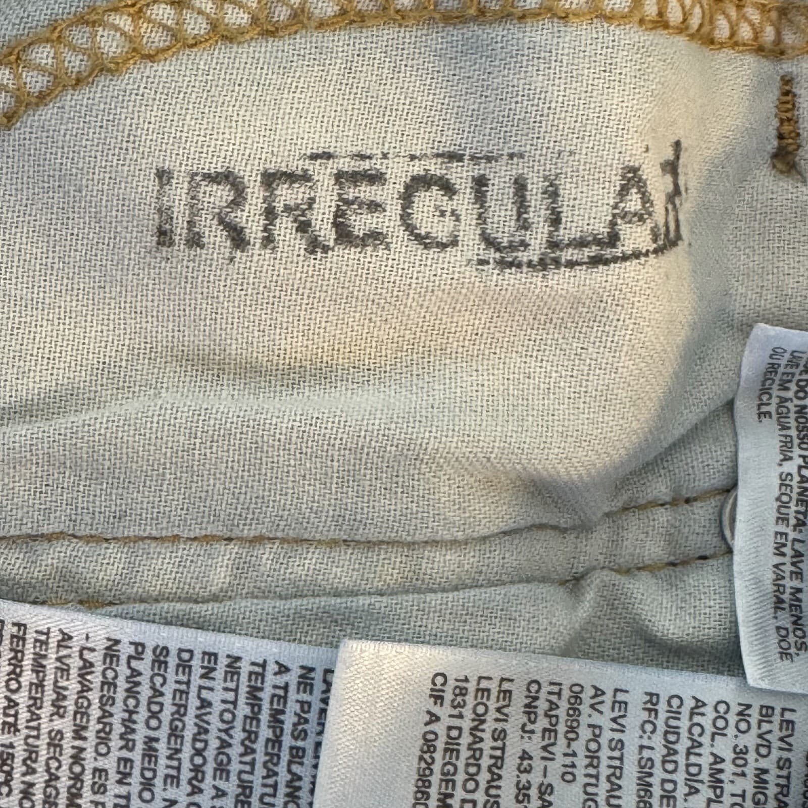 Levi’s 505 Men’s Jeans 42 x 32 Blue Denim Stretch Mid-Rise Straight - Thumbnail 4