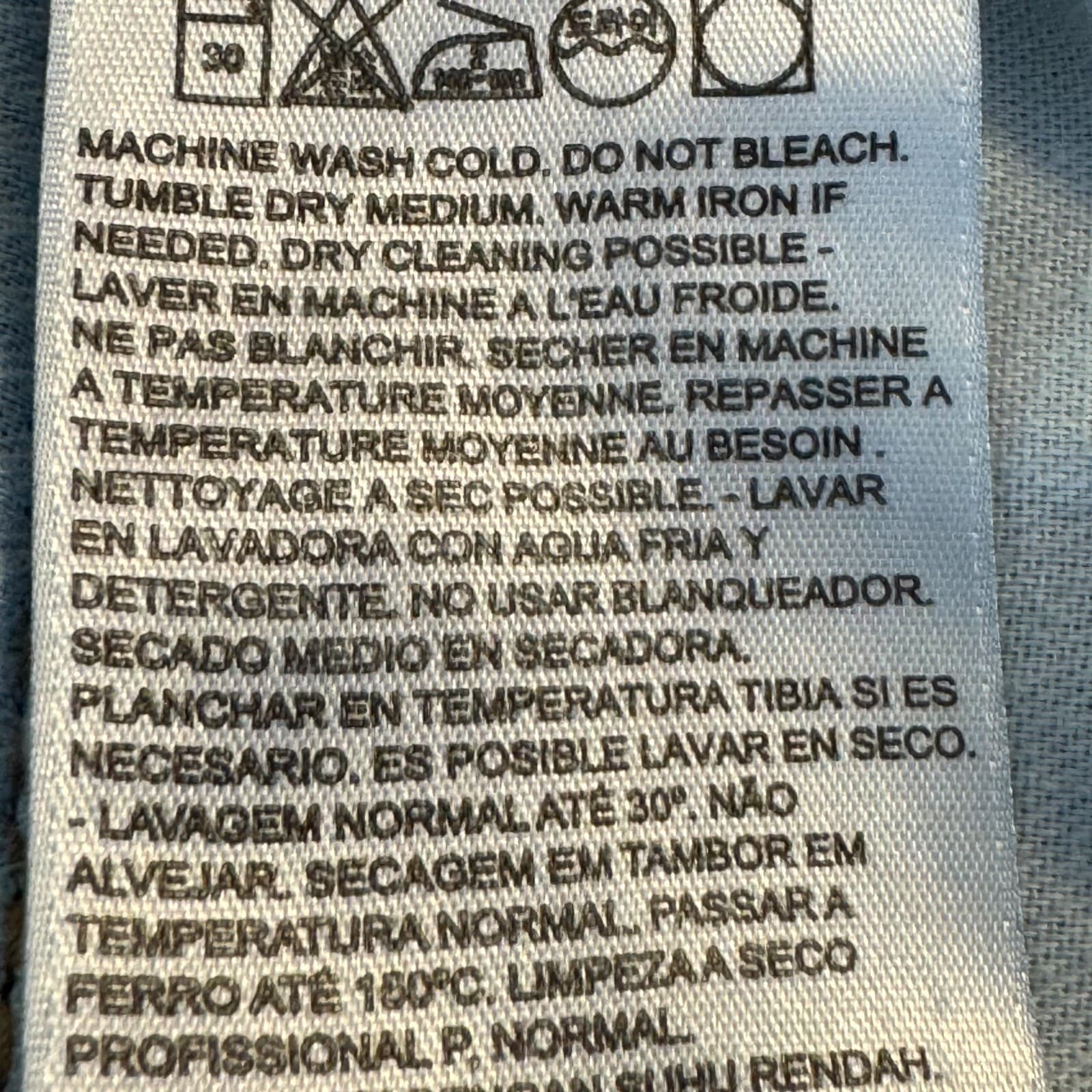 Levi’s 505 Men Jeans 38x30 Blue Denim High Rise Regular Fit Straight Leg - Thumbnail 6