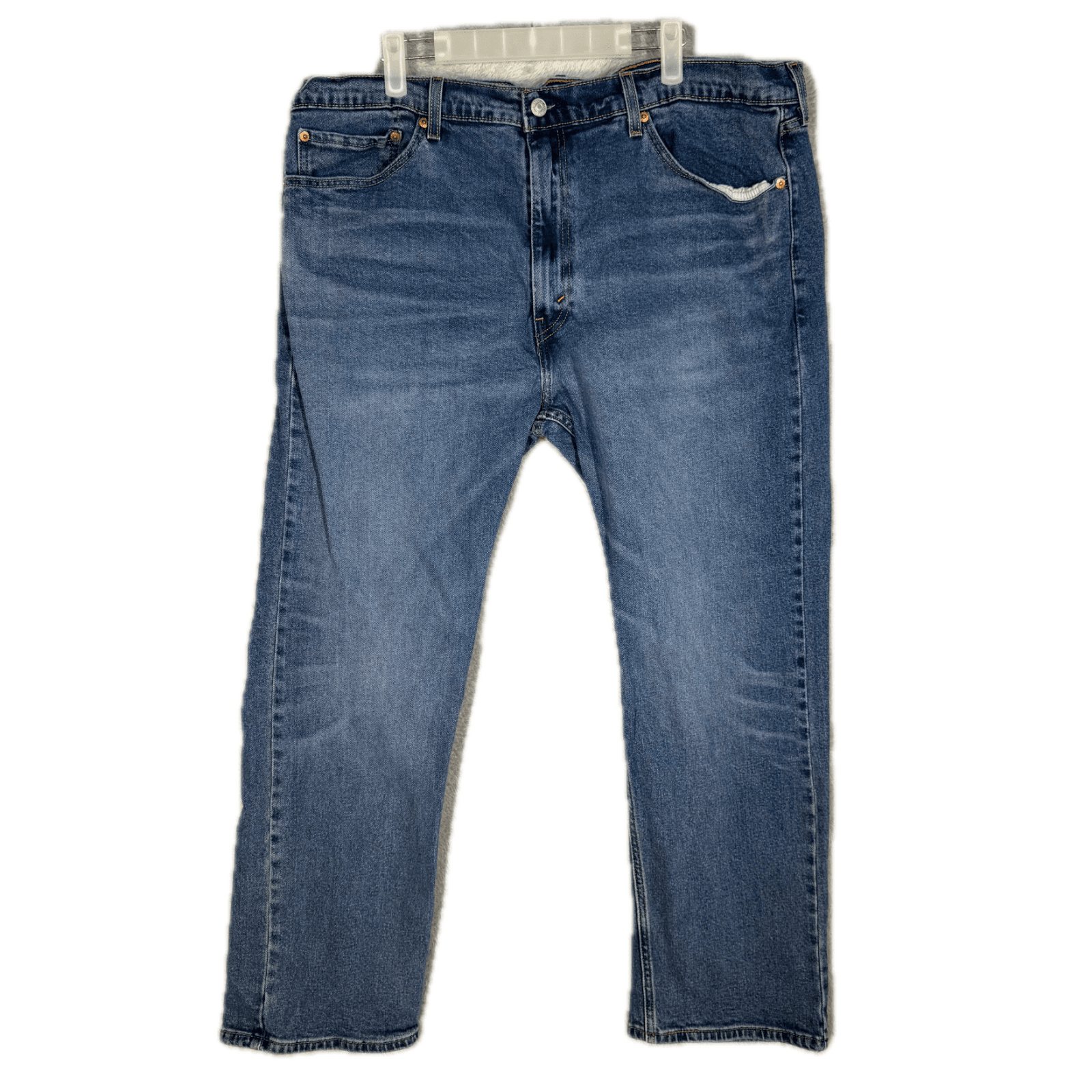 Levi's 505 Men's Jeans 40 X 30 Blue Denim Stretch Mid-Rise Straight Leg - Image 1