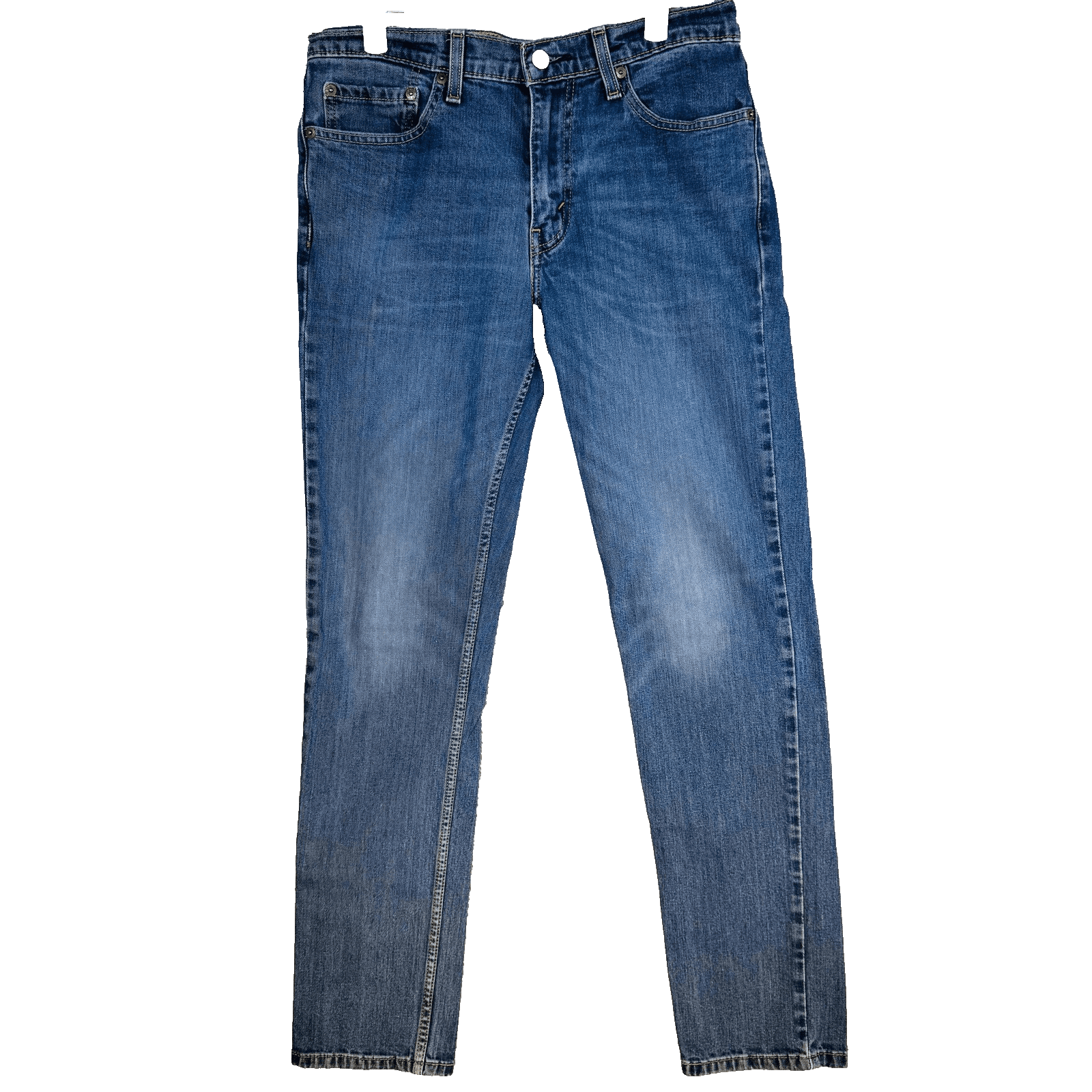 Levis 511 Jeans Mens 32x32 Blue Medium Wash Slim Straight Leg Denim Zip Fly - Thumbnail 5