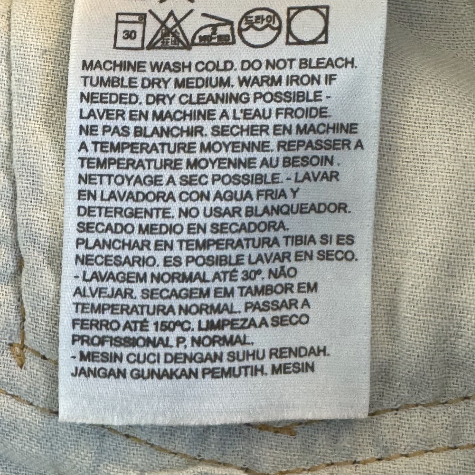 Levi’s 505 Men’s Jeans 42 x 32 Blue Denim Stretch Mid-Rise Straight - Thumbnail 7