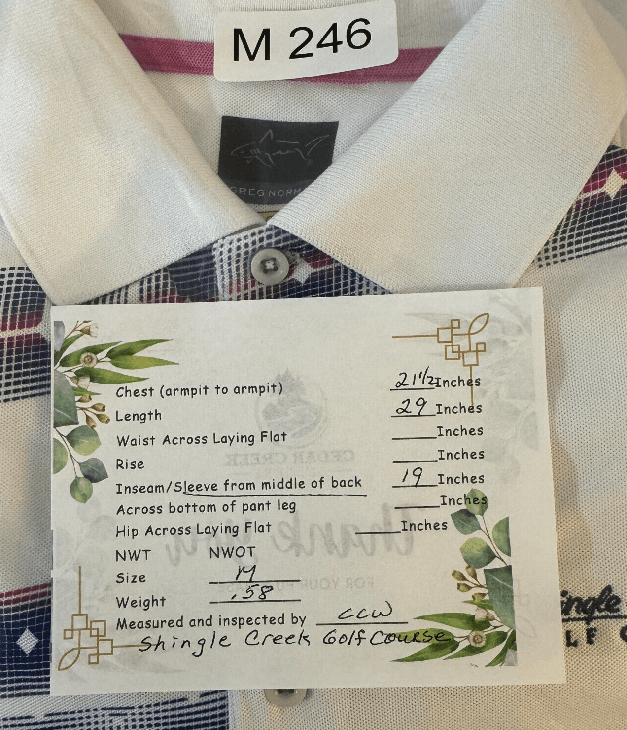 Greg Norman Polo Shirt Men’s M White Play Dry Golf Short Sleeve Geometric Poly - Thumbnail 8