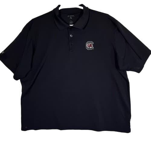 Antigua Men’s Polo Shirt 2XL Black – Golf/Performance Short Sleeve Collared - Image 1