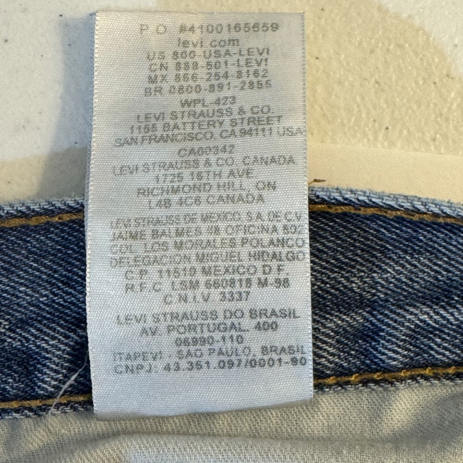 Levi's 550 Men's Jeans 38x30 Blue Denim Relaxed Fit Tapered Leg Zip Fly - Thumbnail 9