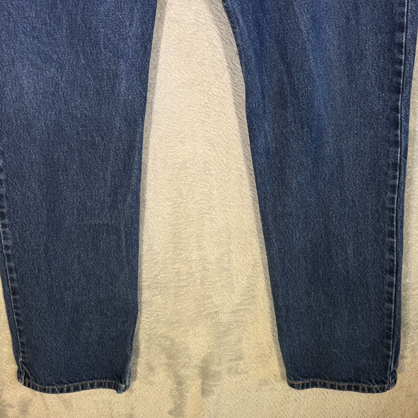 Levi’s 505 Men’s Jeans 38 x 34 Blue Denim Stretch Mid-Rise Straight Leg - Thumbnail 5