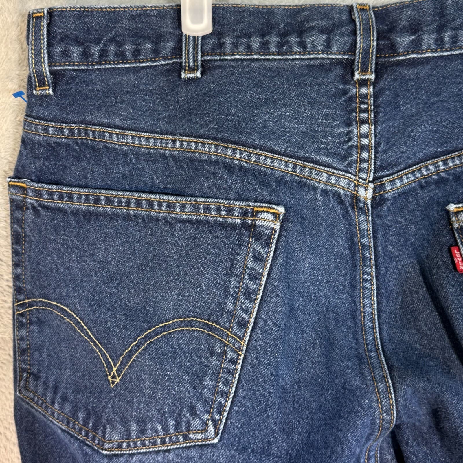 Levi’s 505 Men’s Jeans 38 x 34 Blue Denim Stretch Mid-Rise Straight Leg - Thumbnail 6