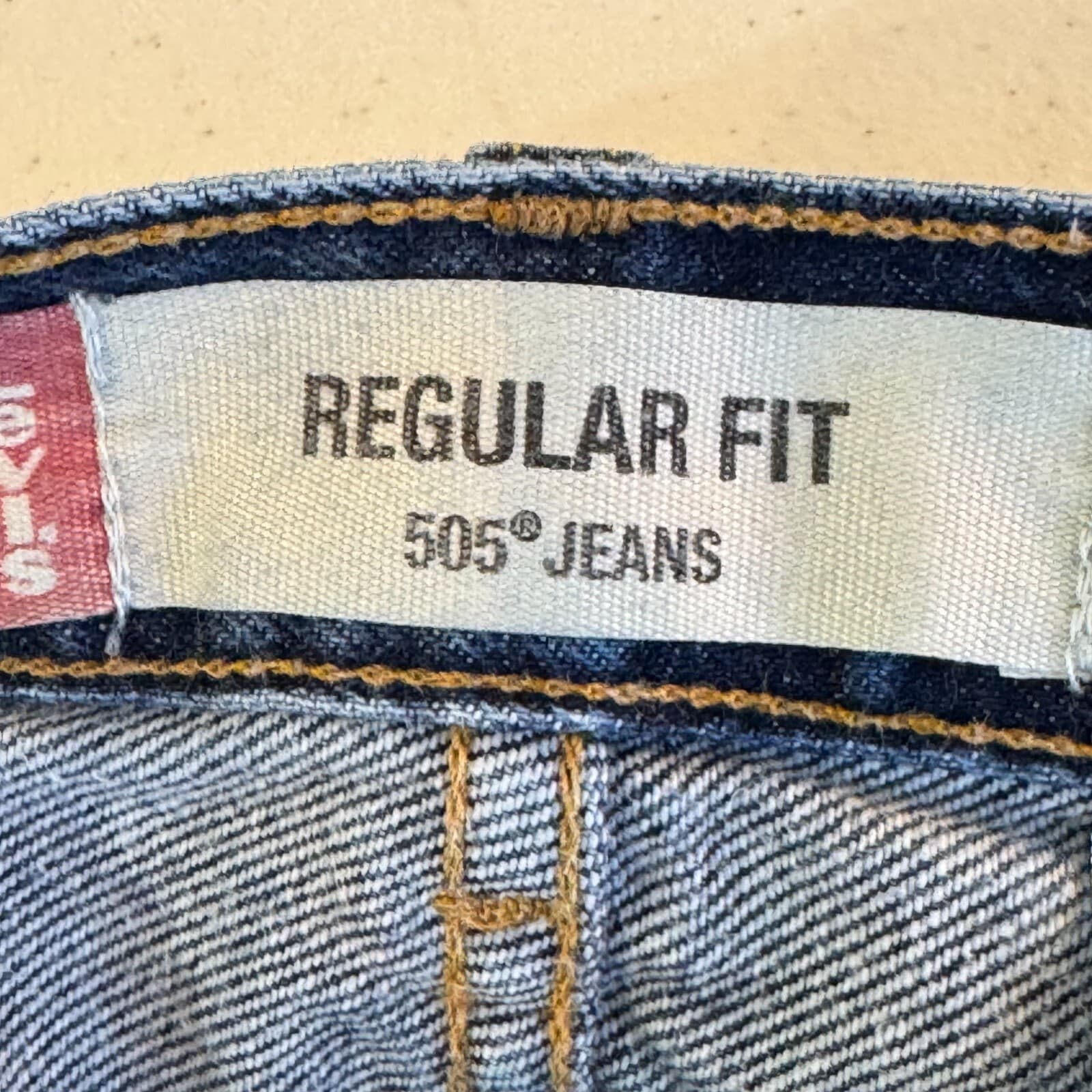 Levi’s 505 Men’s Jeans 38 x 34 Blue Denim Stretch Mid-Rise Straight Leg - Thumbnail 11