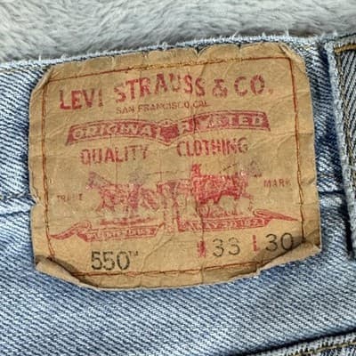 Levis 550 Jeans Mens 33x30 Relaxed Fit Tapered Leg Denim Vintage Style - Thumbnail 4