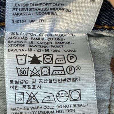 Levis 501 Jeans Mens 36x30 Blue Denim Straight Leg Button Fly Classic Fit Pants - Thumbnail 5