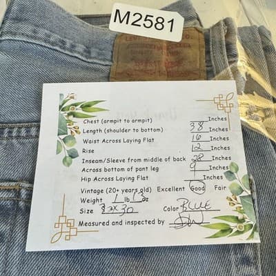 Levis 550 Jeans Mens 33x30 Relaxed Fit Tapered Leg Denim Vintage Style - Thumbnail 8