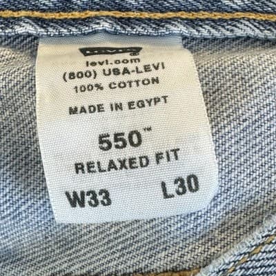 Levis 550 Jeans Mens 33x30 Relaxed Fit Tapered Leg Denim Vintage Style - Thumbnail 6