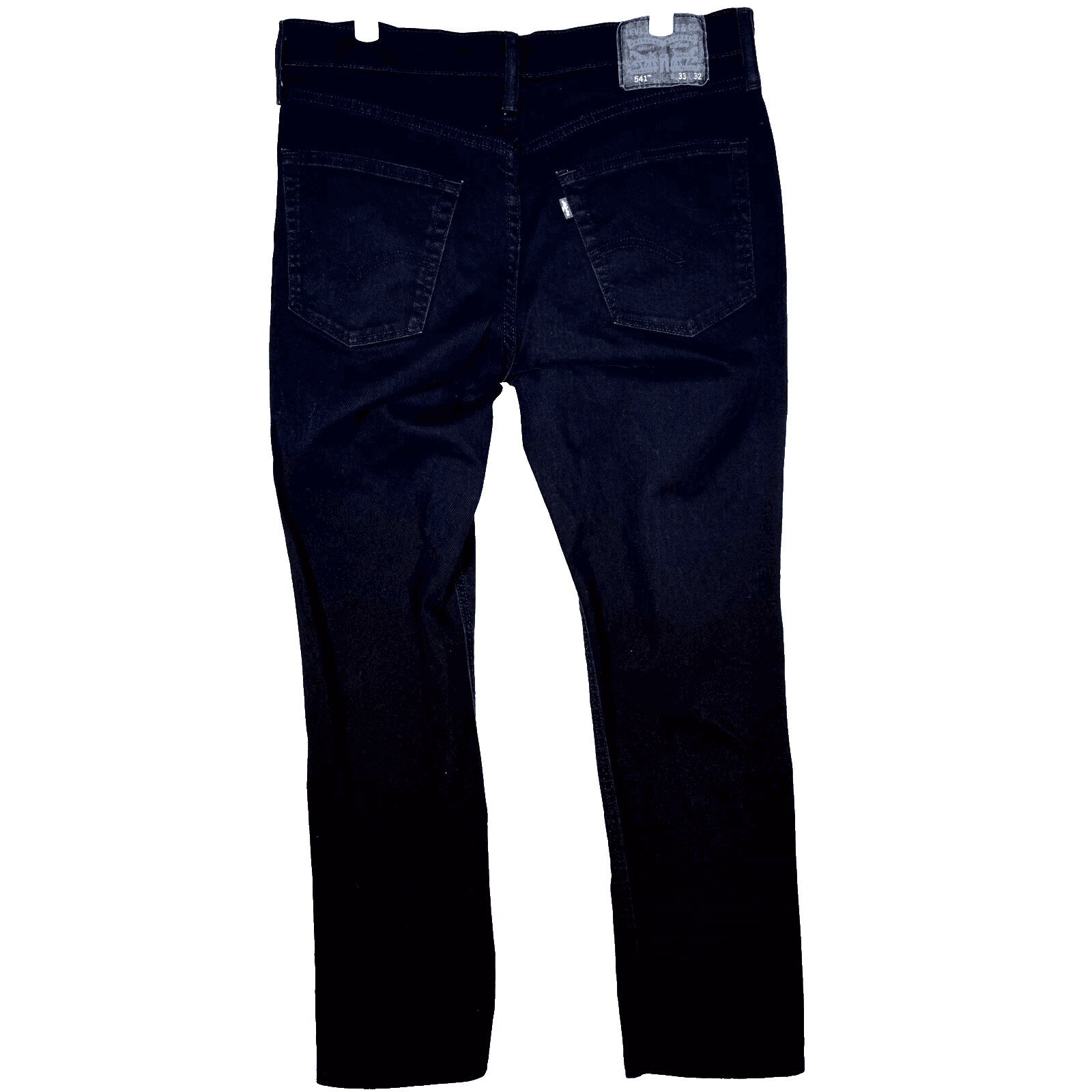 Levi’s 541 Mens Jeans 33x32 Black Denim Athletic Fit Stretch Tapered Zip Fly - Thumbnail 2