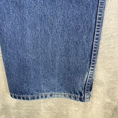 Levis 505 Jeans Mens 36x32 Blue Regular Fit Straight Leg Denim Classic 90s Y2K - Thumbnail 3