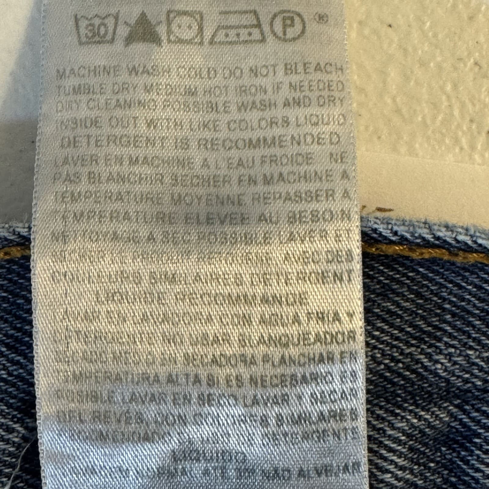 Levi's 550 Men's Jeans 38x30 Blue Denim Relaxed Fit Tapered Leg Zip Fly - Thumbnail 6