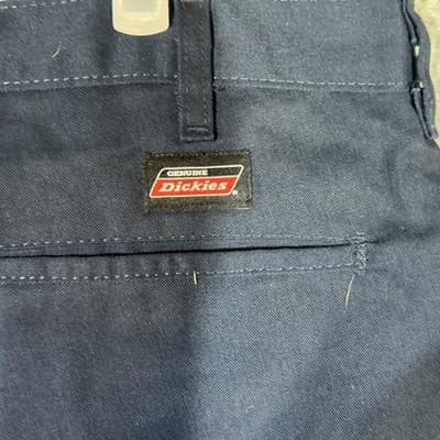 Dickies Pants Mens 38x32 Navy Double Knee Carpenter Workwear Straight Leg - Thumbnail 5