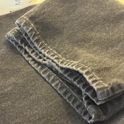 Vintage Levis 560 Jeans Mens 46x32 (48x32) Black Relaxed Tapered Denim - Thumbnail 7