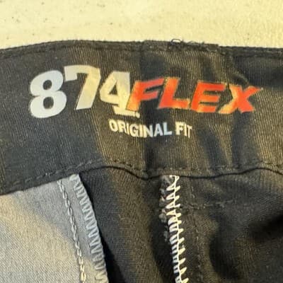 Dickies 874 Flex Pants Mens 36x30 Black Original Fit Workwear Chino Twill - Thumbnail 6