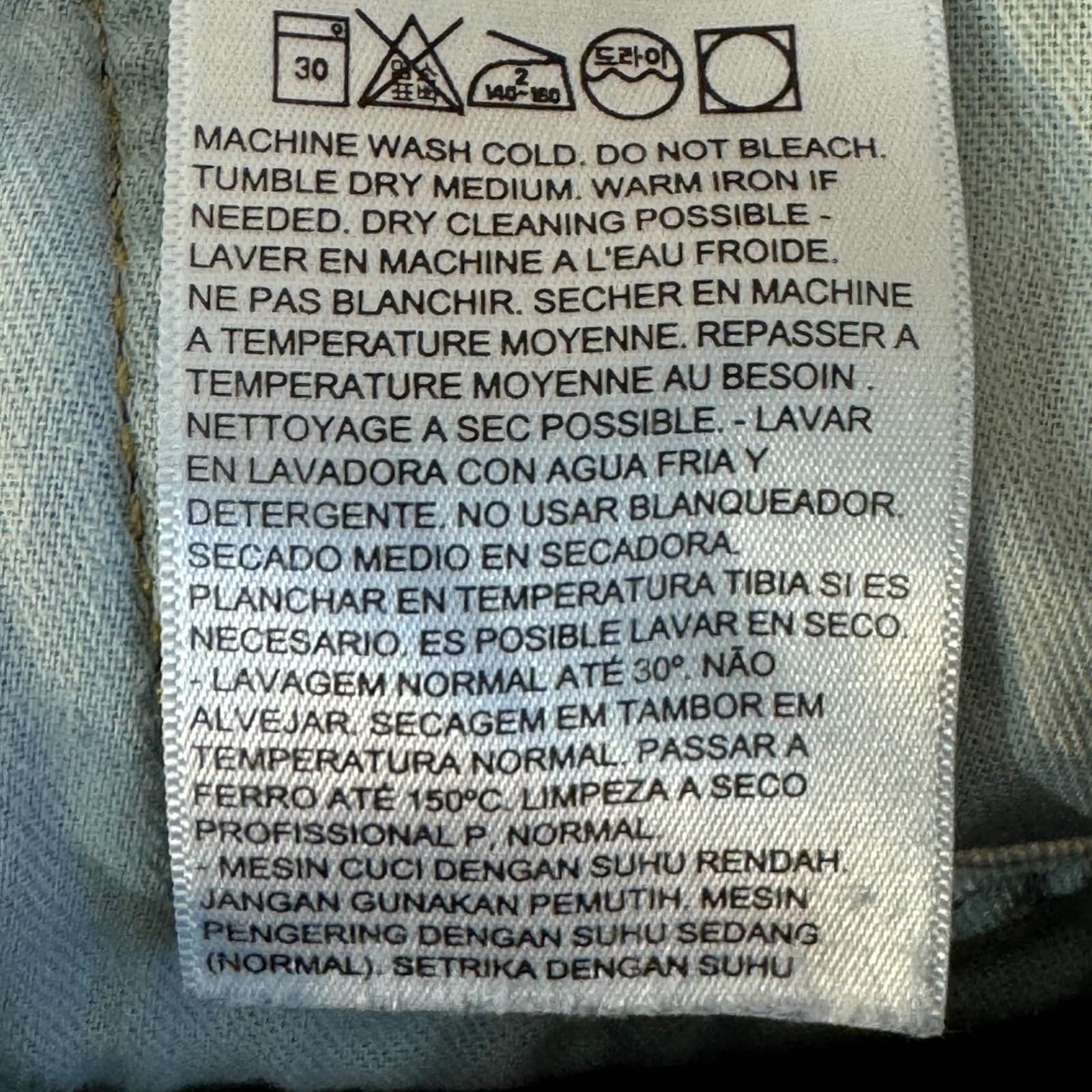 Levi’s 541 Men’s Jeans 40x32 Blue Denim Stretch Athletic Fit Straight Zip Fly - Thumbnail 6