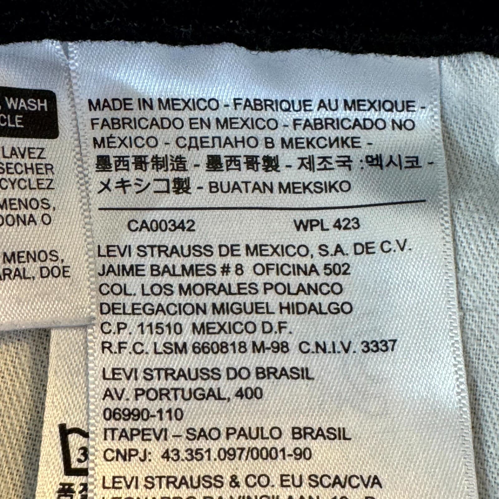 Levi’s 541 Mens Jeans 33x32 Black Denim Athletic Fit Stretch Tapered Zip Fly - Thumbnail 5