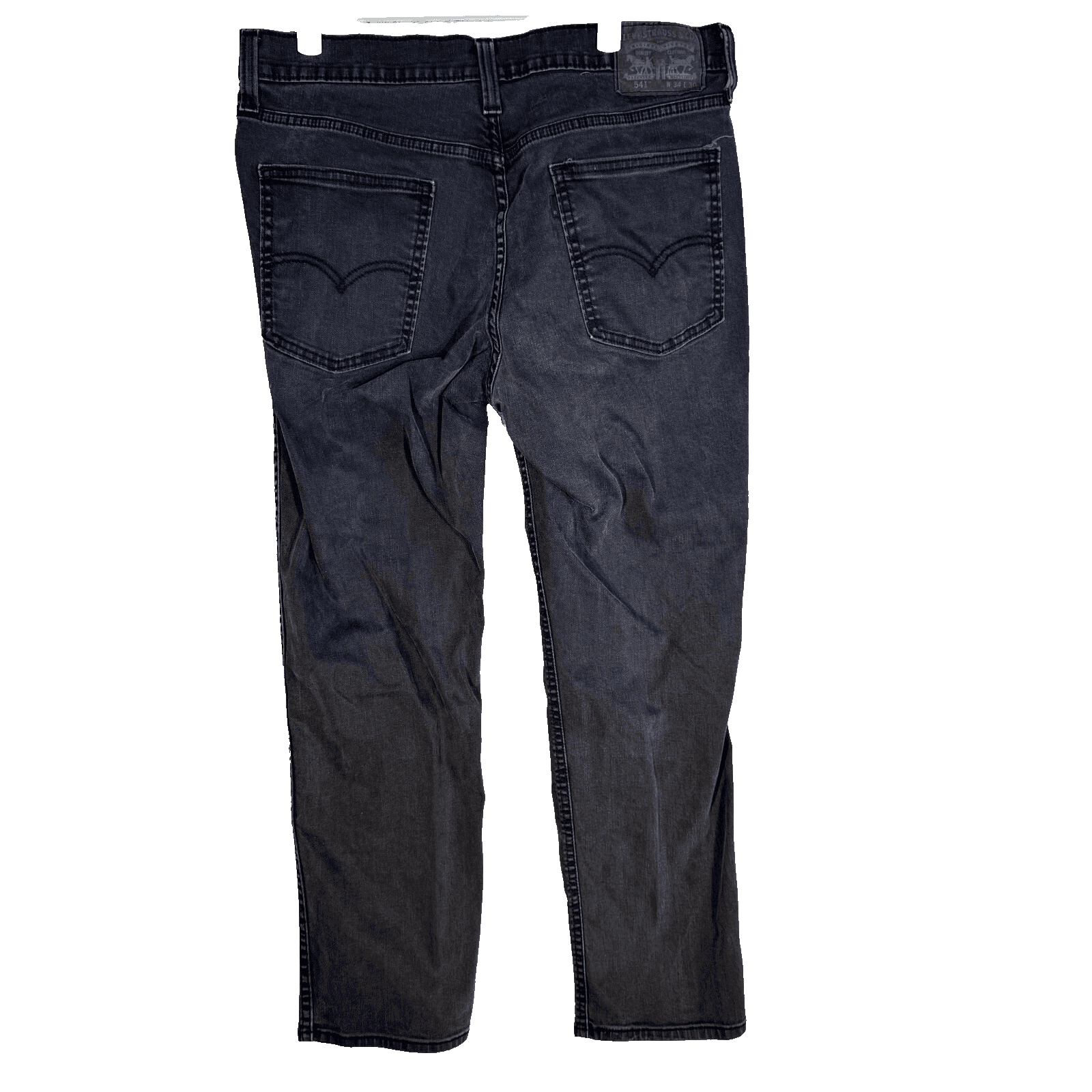 Levi’s 541 Men’s Jeans 34x30 Black Denim Athletic Fit Mid Rise Zip Fly - Thumbnail 2