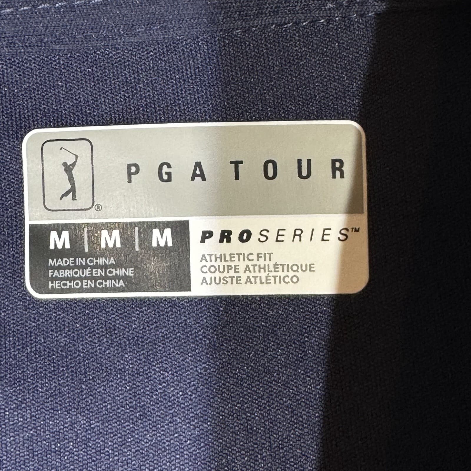 PGA TOUR Men’s Polo Shirt M Blue Athletic Fit Golf Short Sleeve Polyester Modern - Thumbnail 6