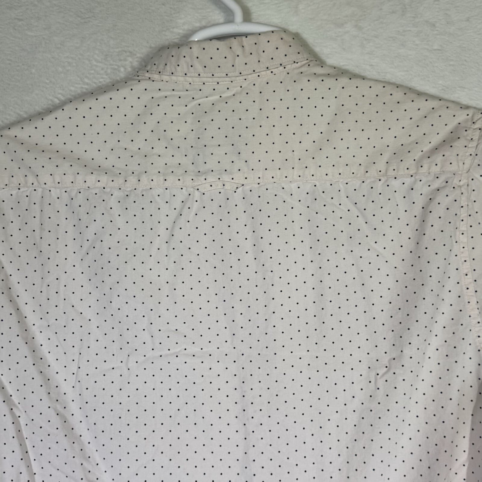 Cactus Man Men’s Cream Polka Dot Short-Sleeve Slim Button-Down Shirt, Size L - Thumbnail 13