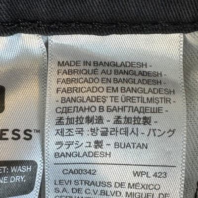 Levis 511 Jeans Mens 29x30 Black Slim Fit Stretch Tapered Leg Modern Denim Pants - Thumbnail 4