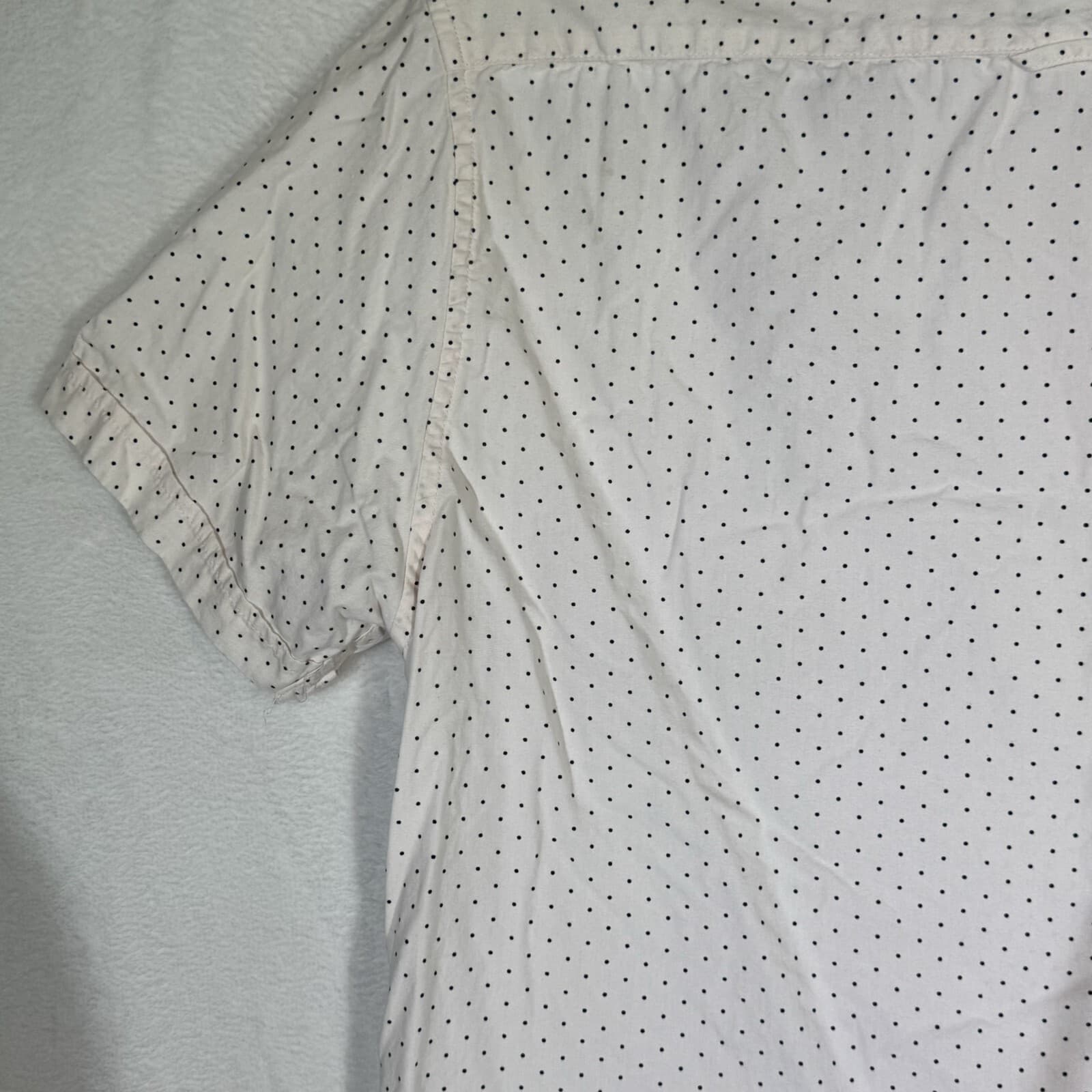 Cactus Man Men’s Cream Polka Dot Short-Sleeve Slim Button-Down Shirt, Size L - Thumbnail 12