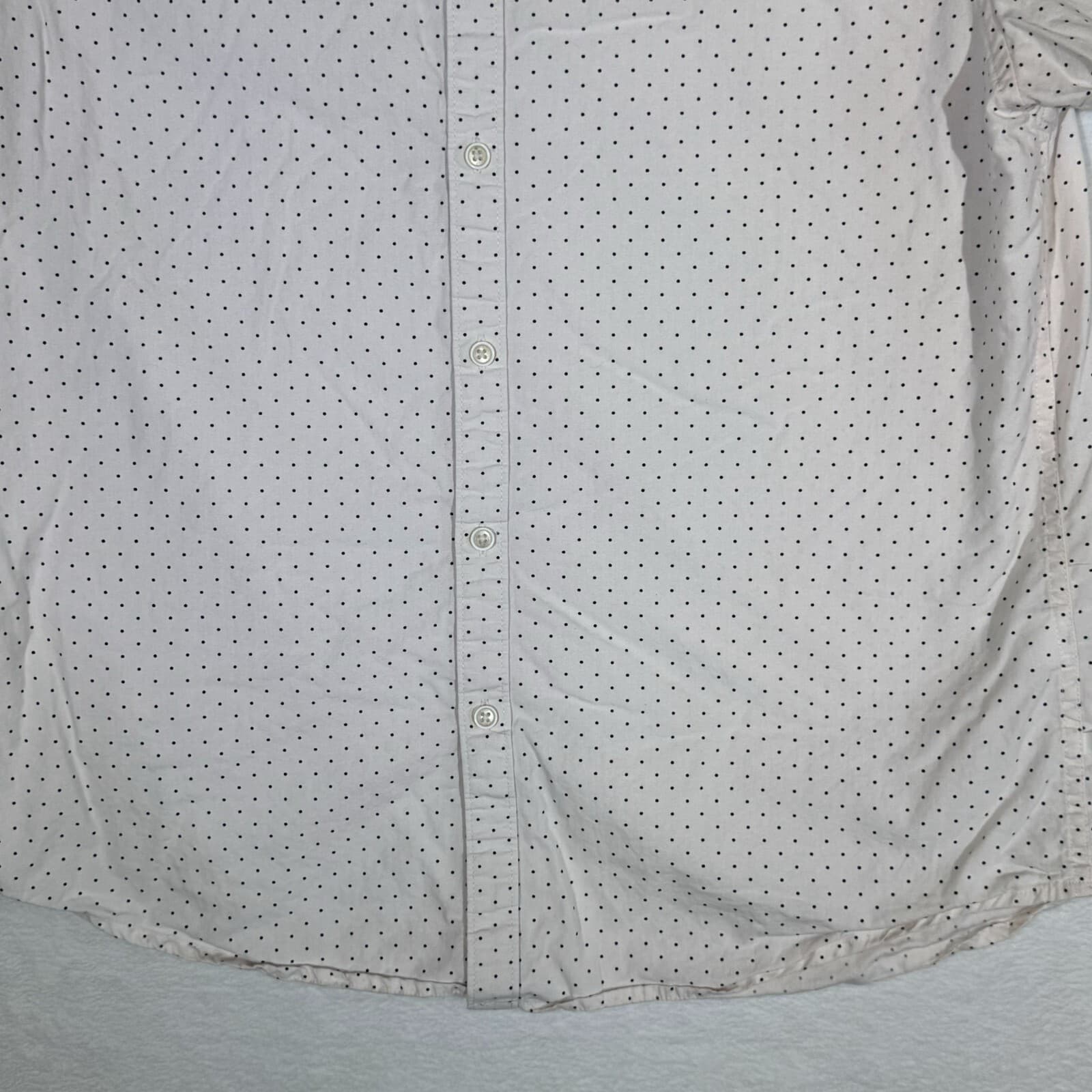 Cactus Man Men’s Cream Polka Dot Short-Sleeve Slim Button-Down Shirt, Size L - Thumbnail 11