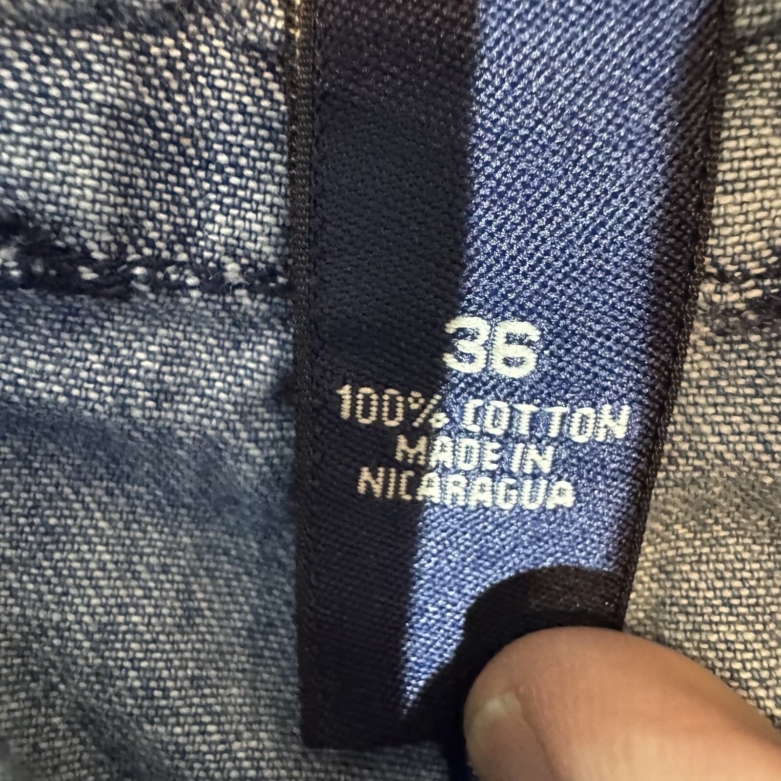 Saddlebred Men’s Blue Denim Cargo Shorts Size 36 – 100% Cotton Elastic Waist - Thumbnail 8