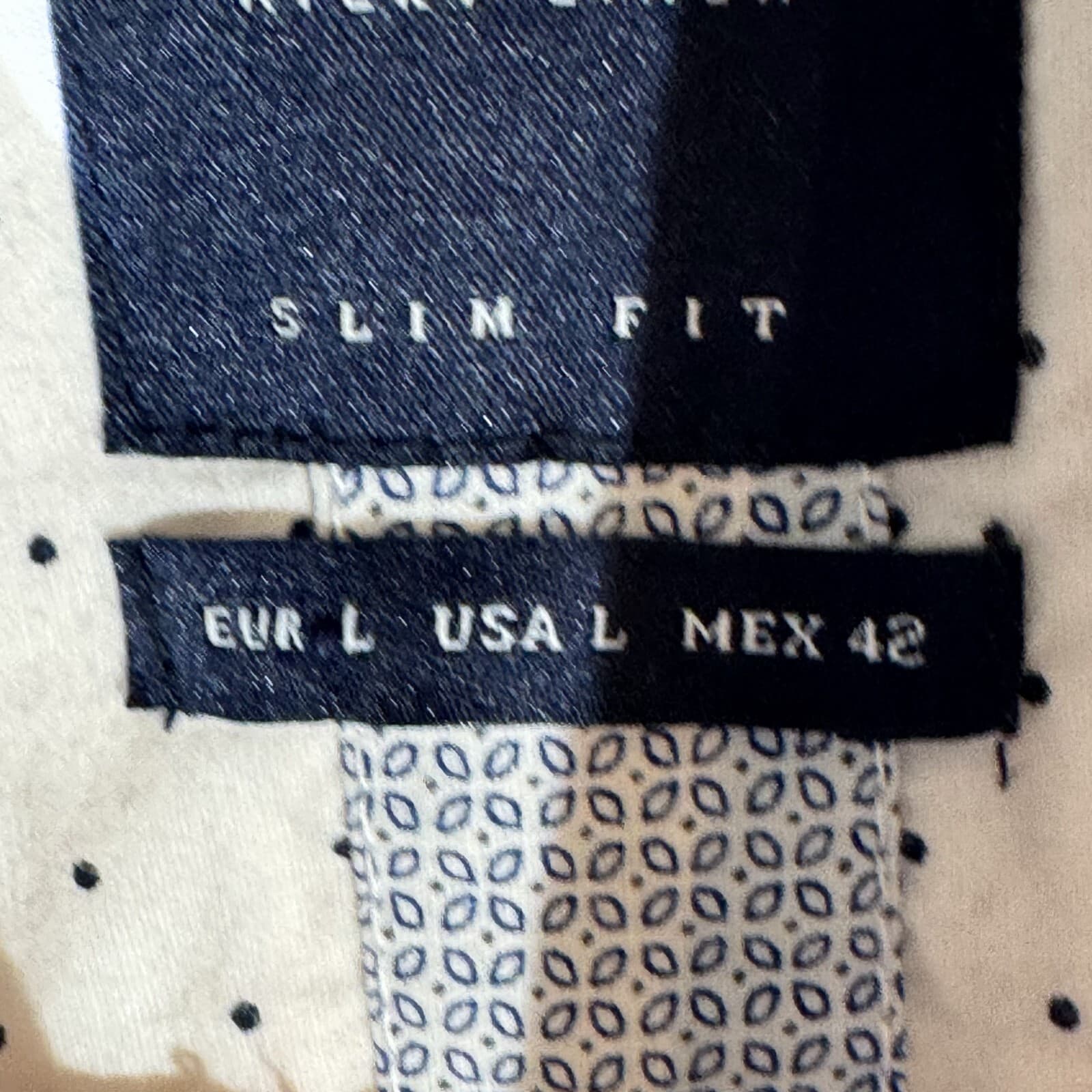 Cactus Man Men’s Cream Polka Dot Short-Sleeve Slim Button-Down Shirt, Size L - Thumbnail 7