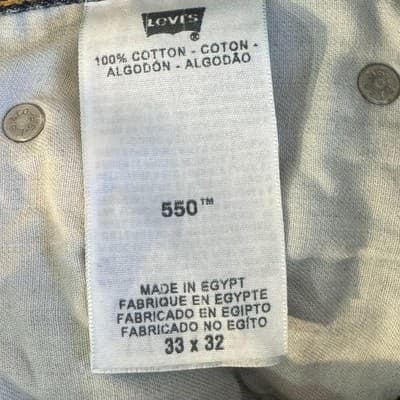 Levis 550 Jeans Mens 33x32 Relaxed Fit Tapered Leg Denim Classic - Thumbnail 4