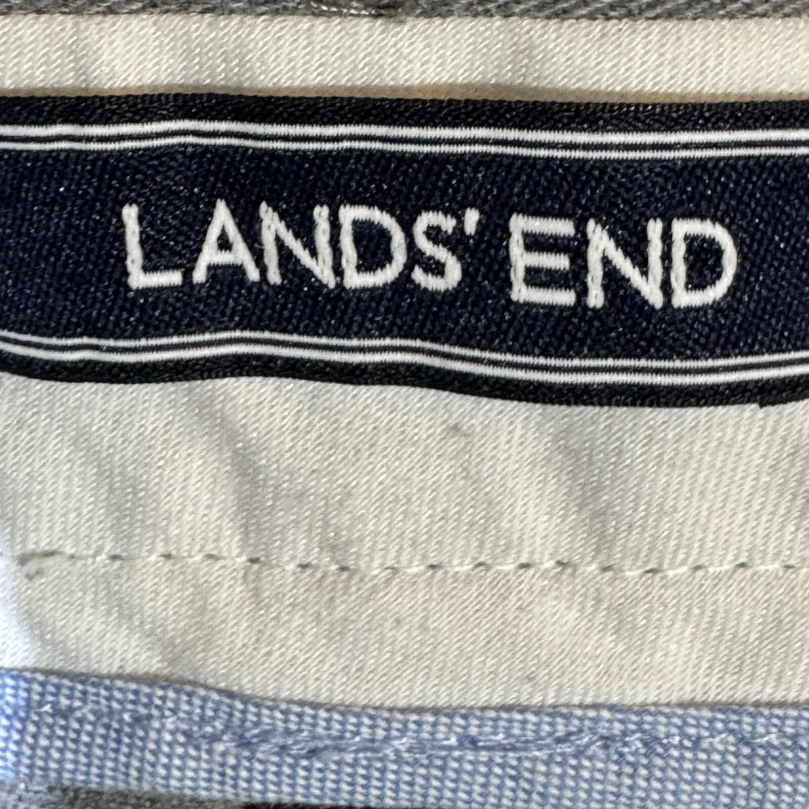 Lands’ End Men’s Gray 100% Cotton Straight-Leg Pants, Size 42 – Excellent - Thumbnail 10