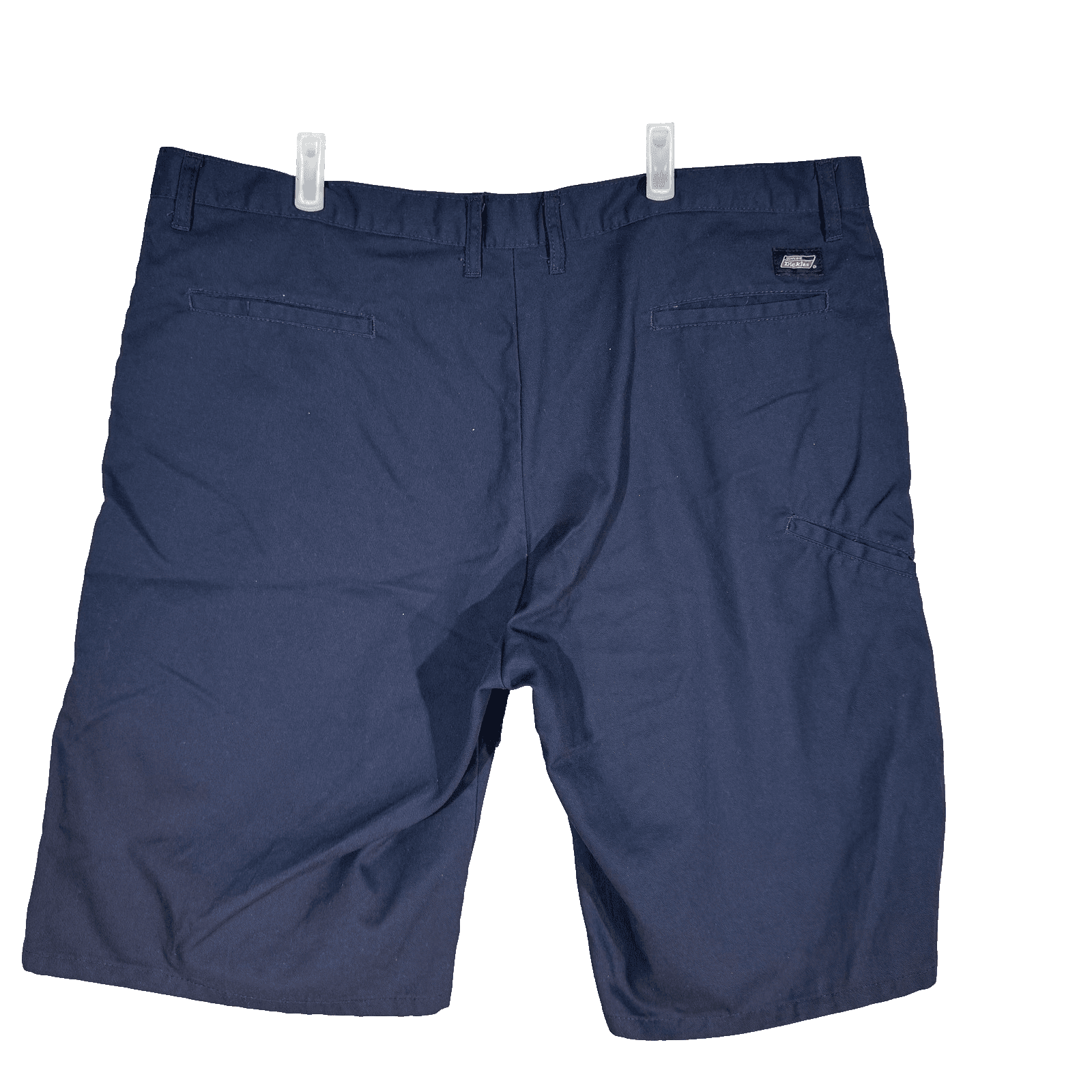 Dickies Shorts Mens 44 Navy Chino Workwear Flat Front Polyester Cotton Pockets - Thumbnail 2