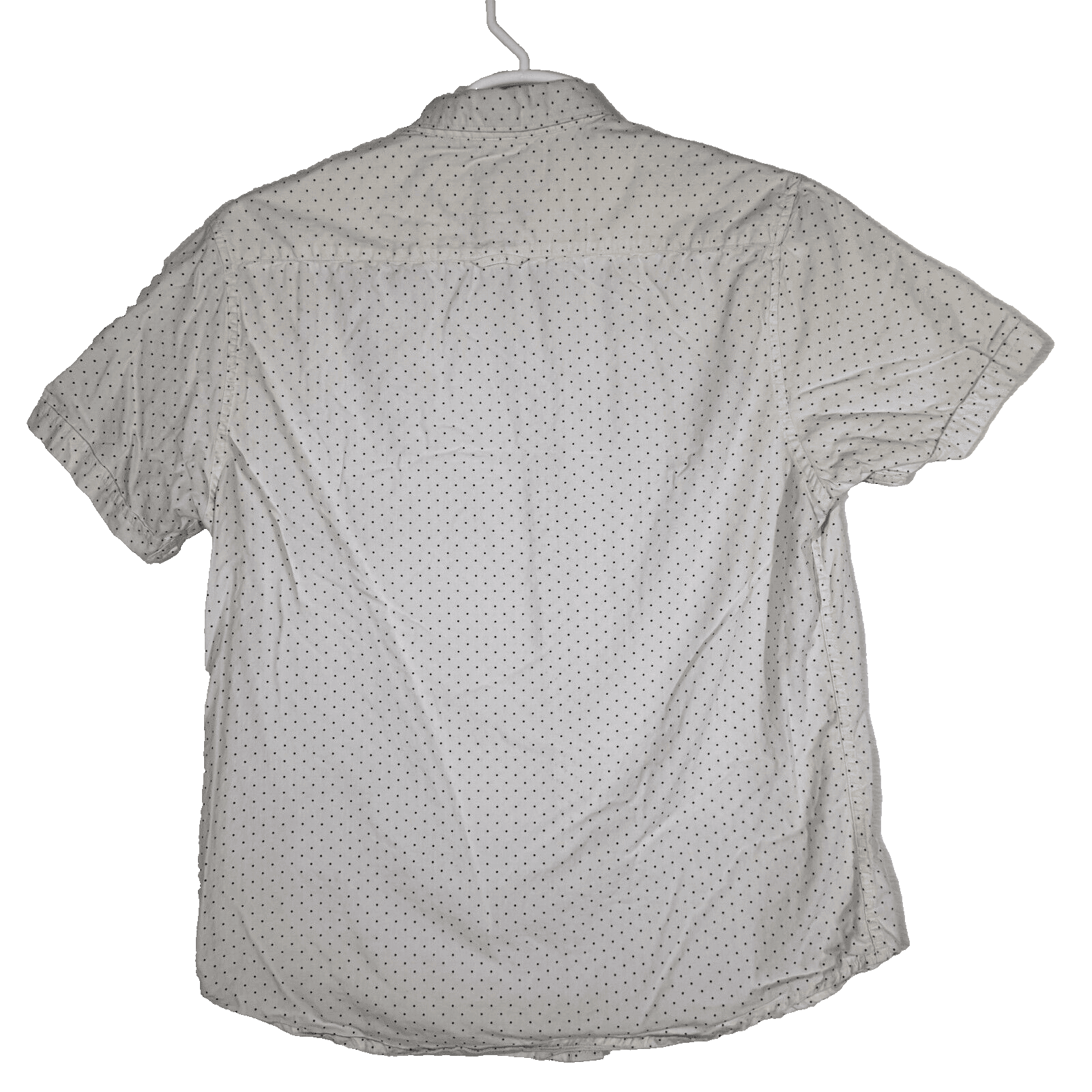 Cactus Man Men’s Cream Polka Dot Short-Sleeve Slim Button-Down Shirt, Size L - Thumbnail 2