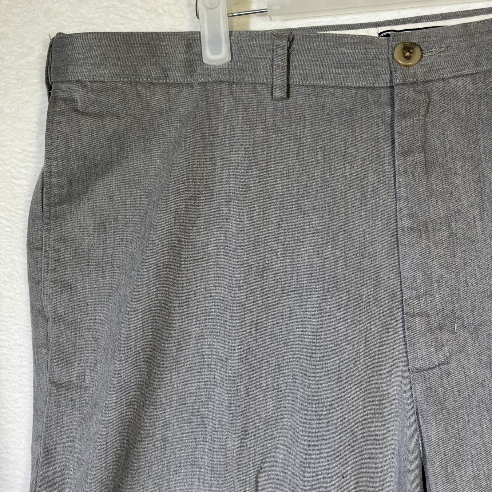 Lands’ End Men’s Gray 100% Cotton Straight-Leg Pants, Size 42 – Excellent - Thumbnail 4